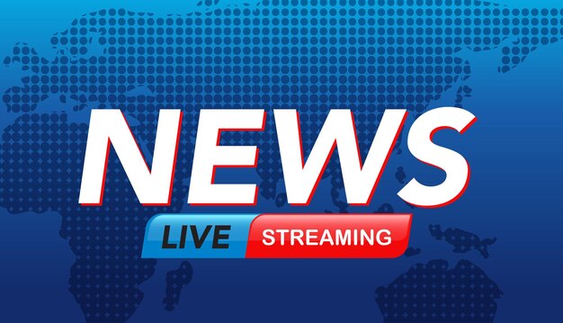 Illustrazione vettoriale di trasmissione di notizie in diretta