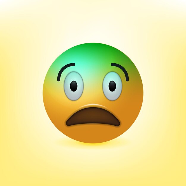 Illustrazione vettoriale realistica dell'emoticon Emoji dei social media