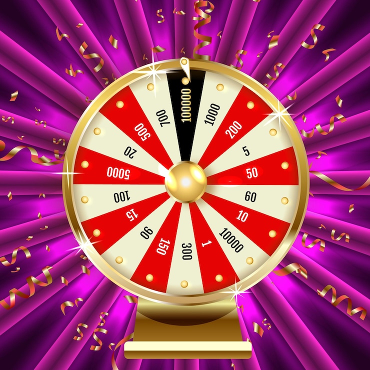 Vettore gratuito illustrazione vettoriale realistica della ruota della fortuna del casinò roulette a ruota con numero fortunato brillante concetto di hobby di intrattenimento per l'industria del gioco d'azzardo