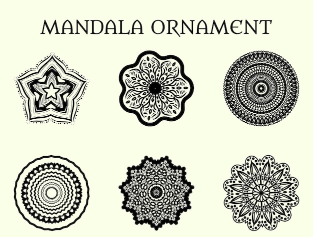 Impostare il motivo decorativo mandala etnico