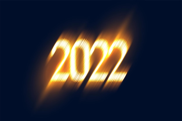 Incandescente sfondo effetto testo del nuovo anno 2022