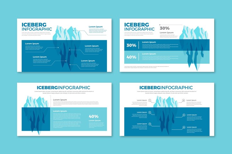Vettore gratuito infografica di iceberg