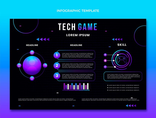 Infografica di tecnologia astratta sfumata