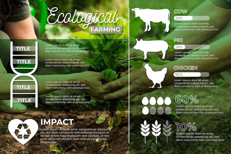 Vettore gratuito infografica ecologia con foto