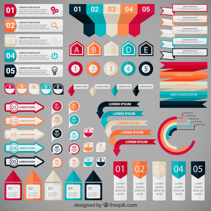 Vettore gratuito infografica elementi di design vettoriali gratis