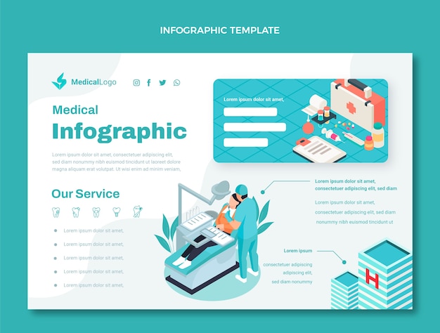 Infografica medica isometrica