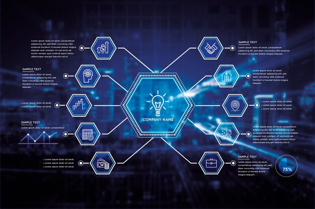 Infografica professionale con foto