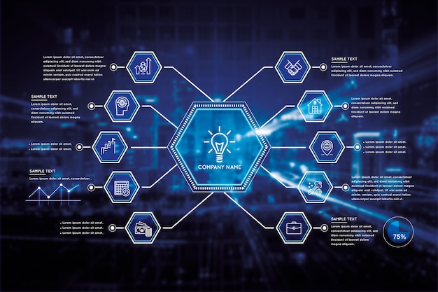 Infografica professionale con foto