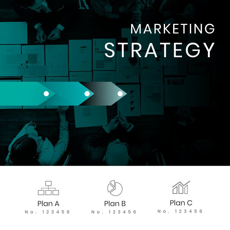 Vettore gratuito infografica sui passaggi della strategia di marketing