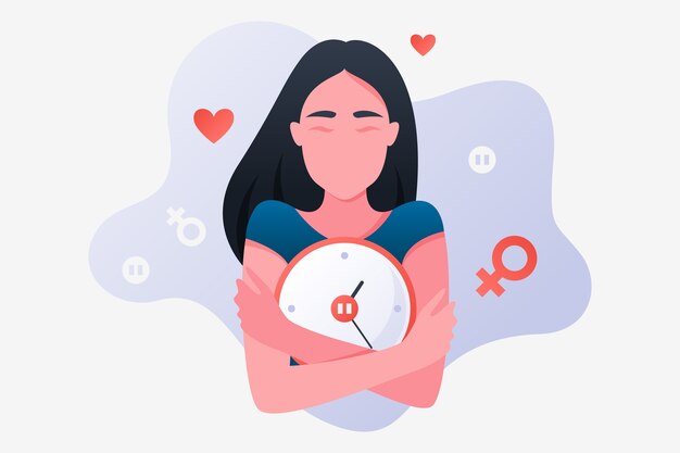 Infografica sulla menopausa a gradiente
