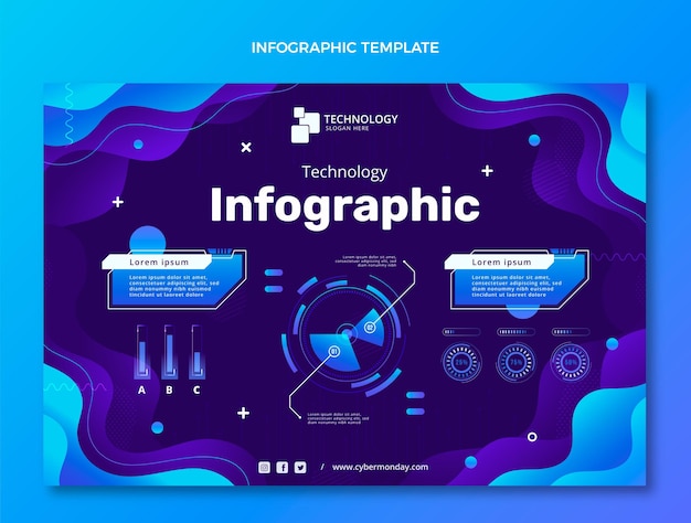 Infografica sulla tecnologia del gradiente