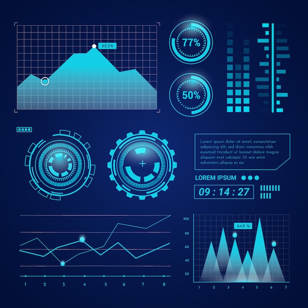 Infografica tecnologia futuristica