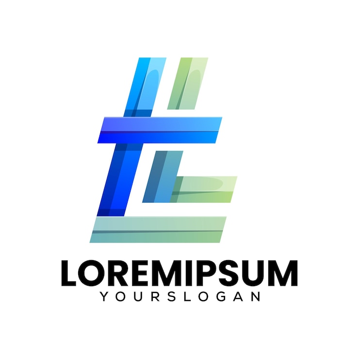 Vettore gratuito iniziali colorate lettera t logo design