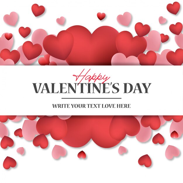 Insegna adorabile di San Valentino con i cuori