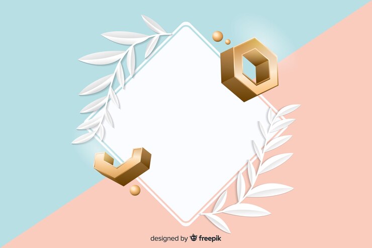 Vettore gratuito insegna in bianco con le forme geometriche nell'effetto 3d
