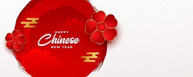 Insegna panoramica del buon anno cinese felice