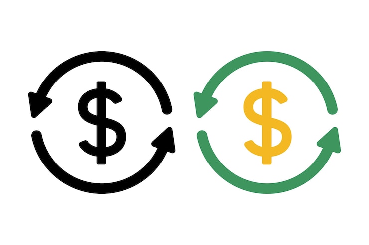Vettore gratuito inserimento del ciclo del dollaro