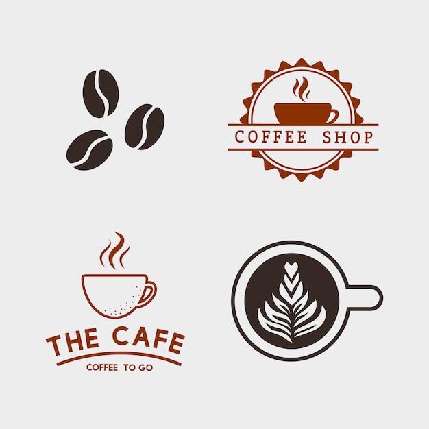 Insieme degli elementi del caffè e del vettore degli accessori del caffè