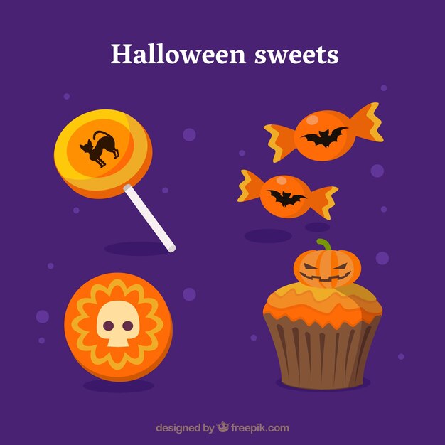 Insieme di diversi dolci halloween