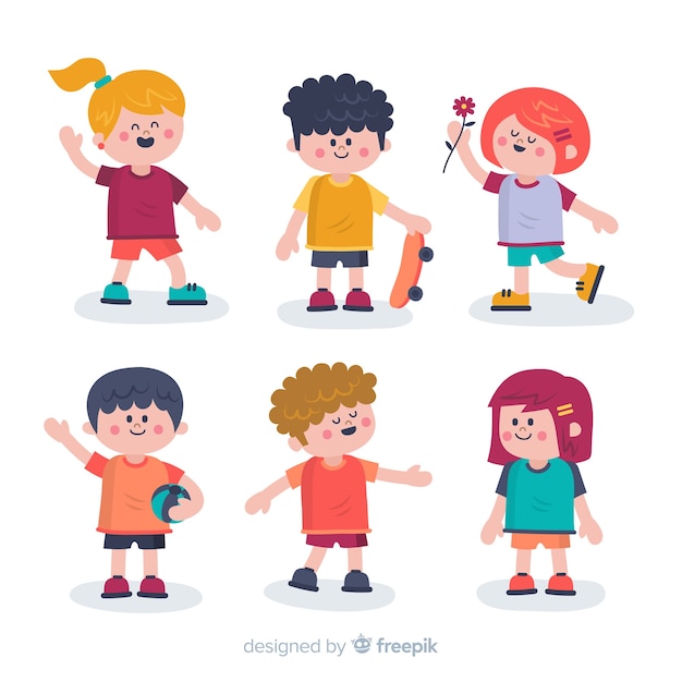 Insieme di persone diverse cartoni animati