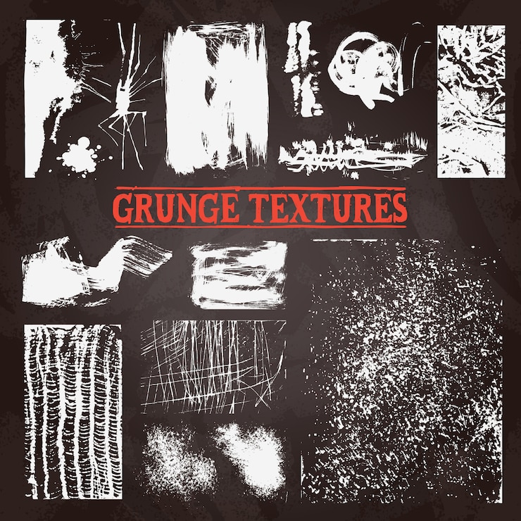 Vettore gratuito insieme di struttura di grunge della lavagna