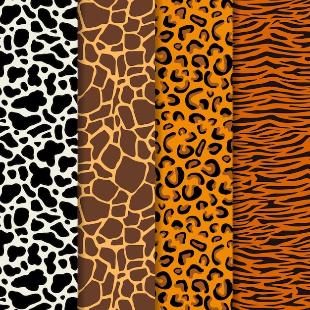 Insieme moderno del modello di stampa animalier