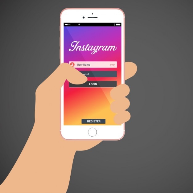 Vettore gratuito instagram pagina di login