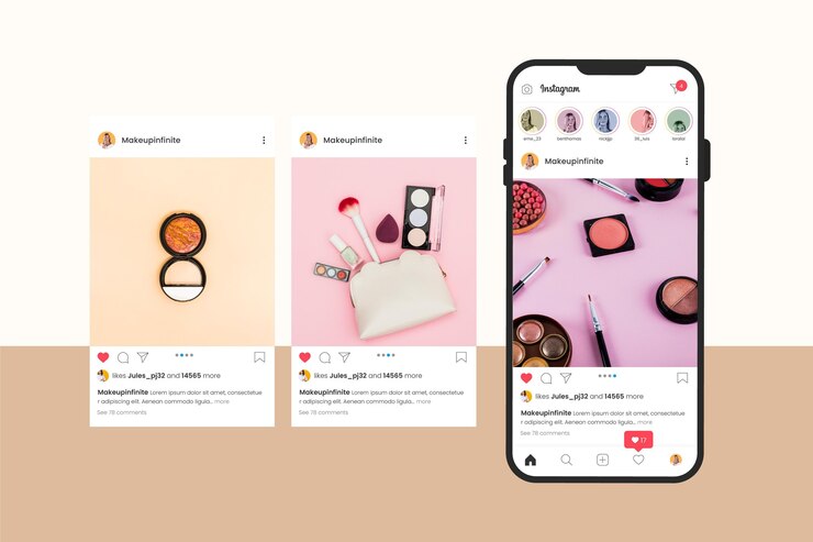 Vettore gratuito interfaccia carosello di instagram