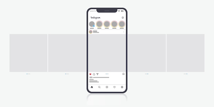 Vettore gratuito interfaccia carosello di instagram