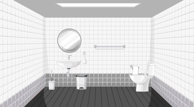 Interior design della toilette con mobili
