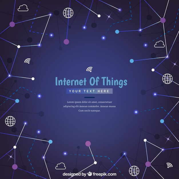 Internet tecnologia di sfondo delle cose