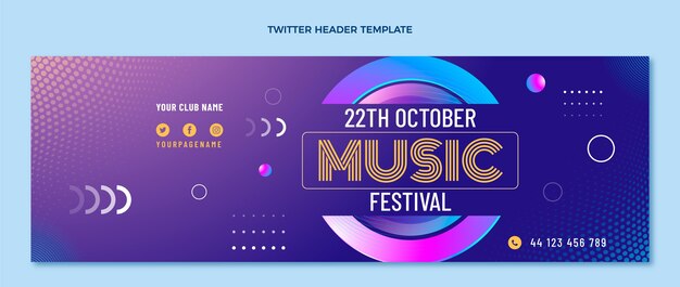 Intestazione twitter del festival musicale dei mezzitoni sfumati