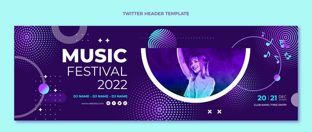 Intestazione twitter del festival musicale dei mezzitoni sfumati