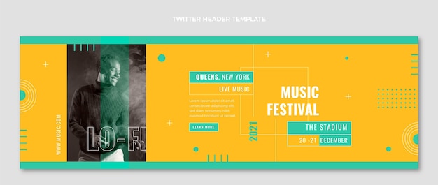 Intestazione twitter del festival musicale minimo
