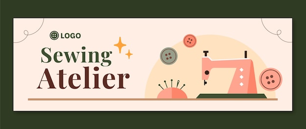 Intestazione Twitter dell'atelier di moda minimale