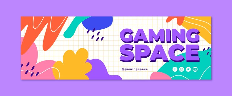 Vettore gratuito intestazione twitter di gioco creativo piatto