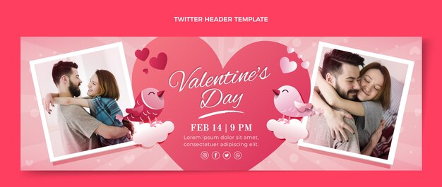 Intestazione twitter di San Valentino sfumato