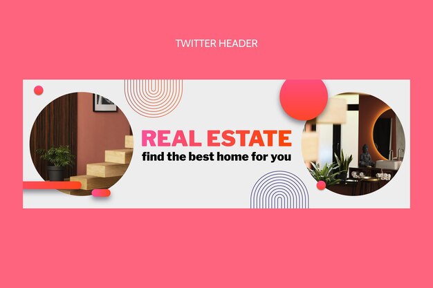 Intestazione twitter immobiliare sfumata