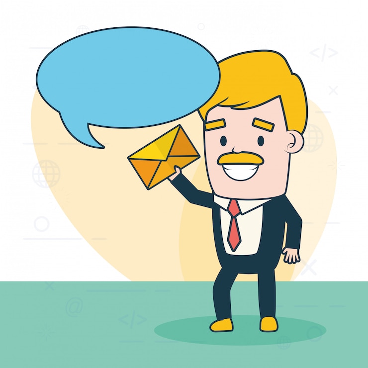 Vettore gratuito invia il concetto di e-mail