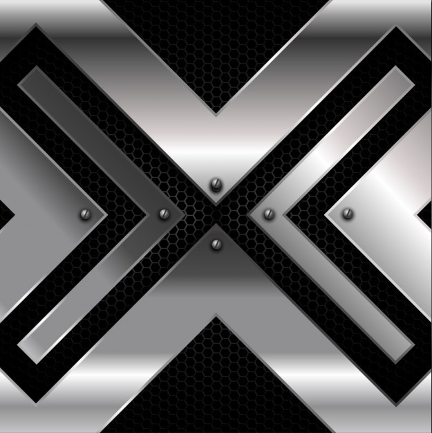 Vettore gratuito iron cross su sfondo metallico