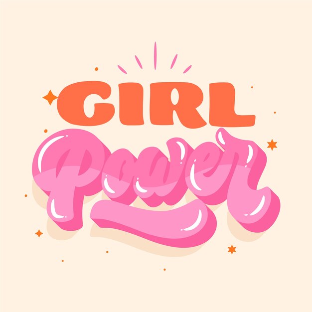 Iscrizione della giornata internazionale della donna disegnata a mano