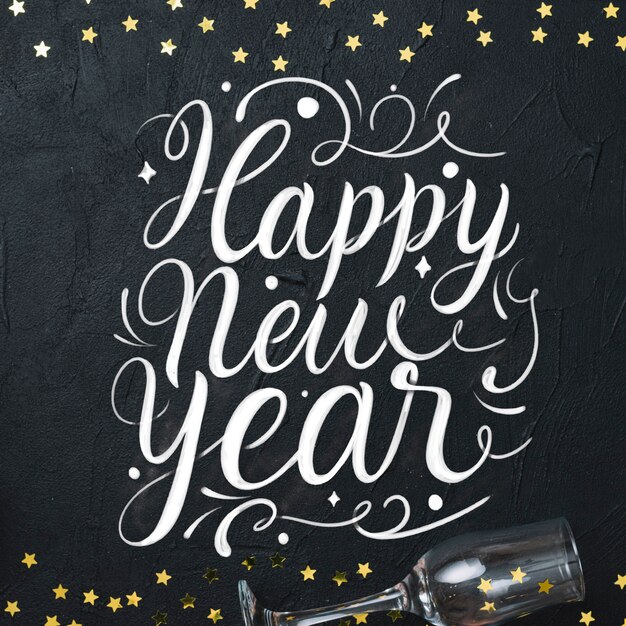 Iscrizione felice anno nuovo 2020