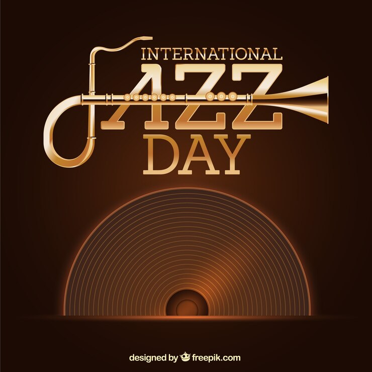 Vettore gratuito jazz sfondo vintage con vinile