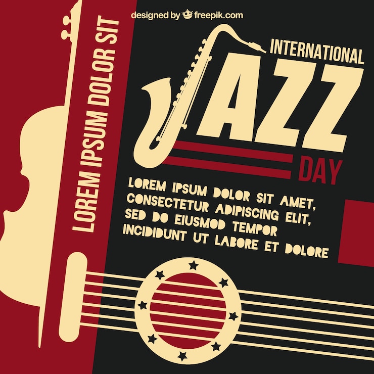 Vettore gratuito jazz sfondo vintage