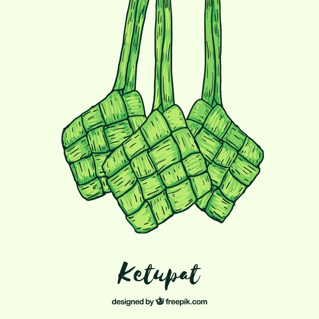 Ketupat sfondo di cibo