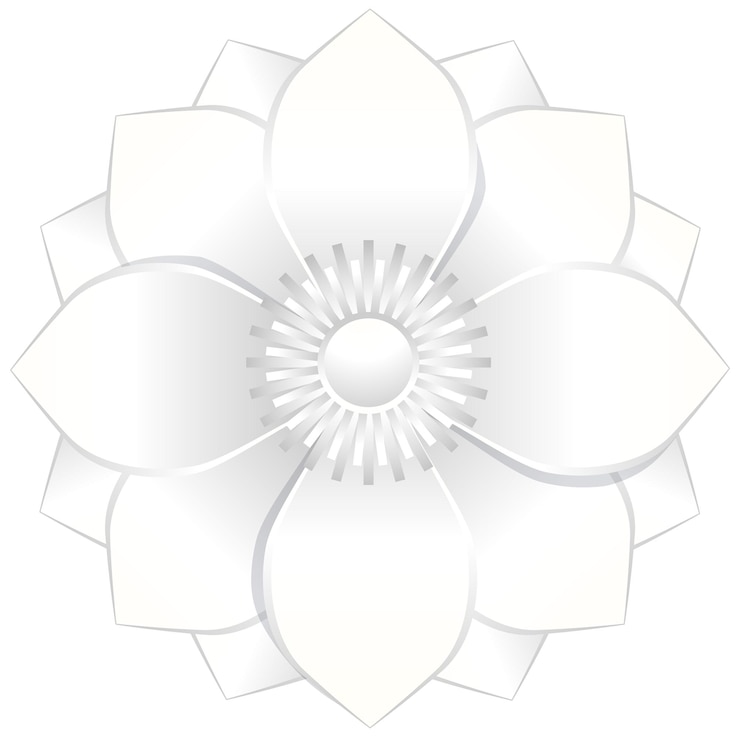 Vettore gratuito l'elegante illustrazione del fiore bianco