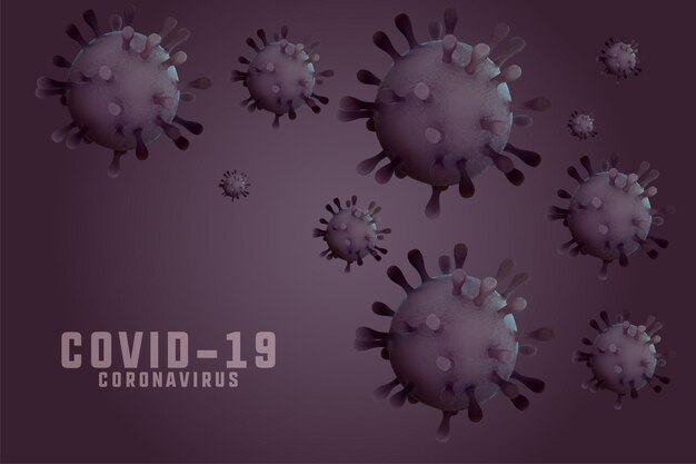 L'infezione da coronavirus covid19 si diffonde in background con cellule virus