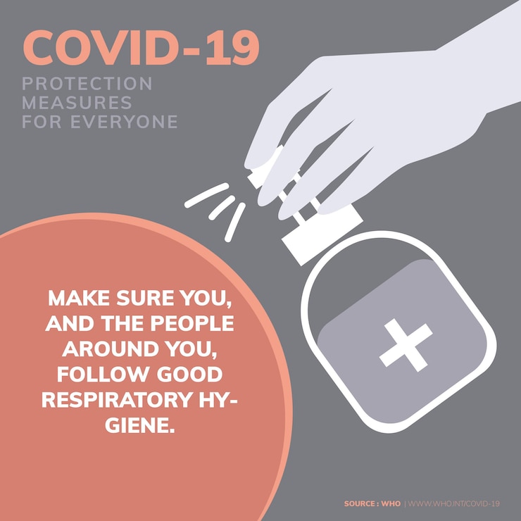 Vettore gratuito la protezione da covid-19 misura il messaggio di consapevolezza del coronavirus