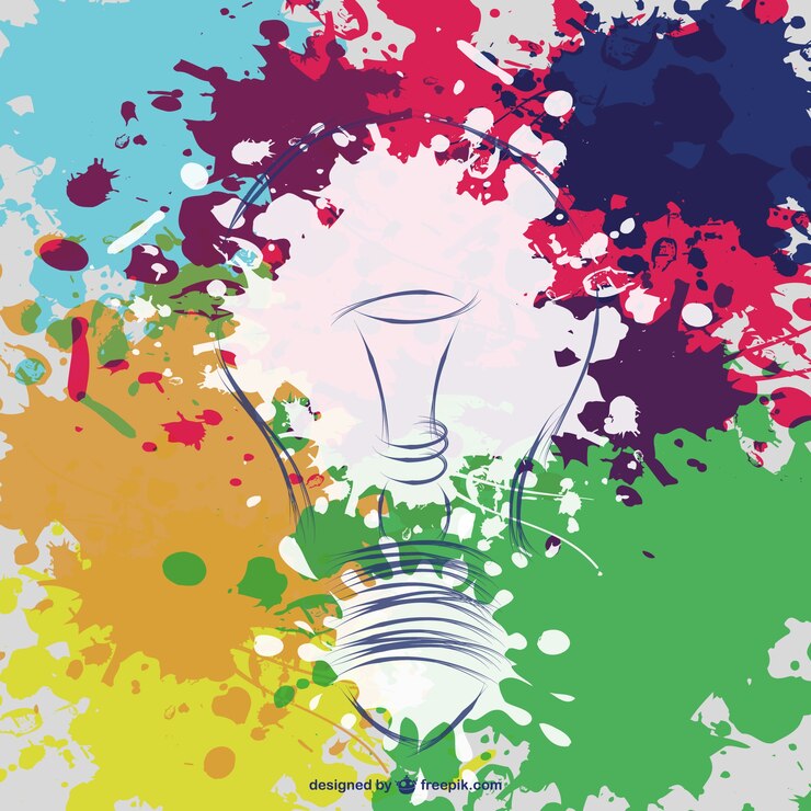 Vettore gratuito lampadina creativa vettore sfondo