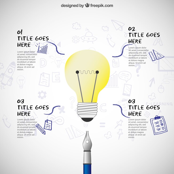Vettore gratuito lampadina infografica
